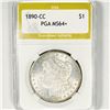 Image 1 : 1890-CC Morgan Silver Dollar PGA-MS64+