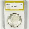 Image 1 : 1885-CC Morgan Silver Dollar PGA-MS65
