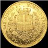 Image 2 : 1859 Italy Gold 20 Lire UNCIRCULATED