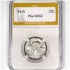 Image 1 : 1925 Standing Liberty Quarter PGA-MS62