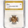 Image 1 : 1924 Wheat Cent PGA-MS65 RED