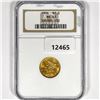 Image 1 : 1906 $2.50 Gold Quarter Eagle NGC-MS63