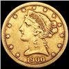 Image 1 : 1900-S $5 Gold Half Eagle LIGHTLY CIRCULATED