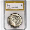 Image 1 : 1921 Silver Peace Dollar PGA-MS63