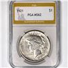 Image 1 : 1921 Silver Peace Dollar PGA-MS62