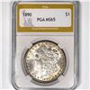 Image 1 : 1890 Morgan Silver Dollar PGA-MS65