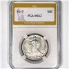 Image 1 : 1917 Walking Liberty Half Dollar PGA-MS62