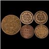 Image 2 : (5) MIsc Cents NICELY CIRCULATED