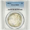 Image 1 : 1881-S Morgan Silver Dollar PCGS-MS65