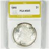 Image 1 : 1890 Morgan Silver Dollar PGA-MS65
