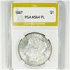 Image 1 : 1887 Morgan Silver Dollar PGA-MS64 PL