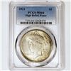 Image 1 : 1921 Silver Peace Dollar PCGS-MS64 High Relief