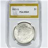 Image 1 : 1921-S Morgan Silver Dollar PGA-MS64