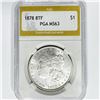Image 1 : 1878 8TF Morgan Silver Dollar PGA-MS63