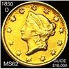 Image 1 : 1850-D Rare Gold Dollar UNCIRCULATED