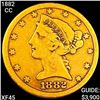 Image 1 : 1882-CC $5 Gold Half Eagle LIGHTLY CIRC