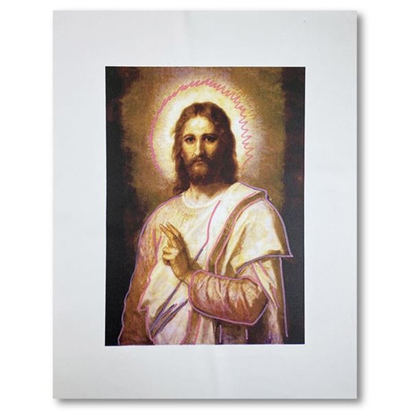 Jesus Peace (State 2) by Steve Kaufman (1960-2010)