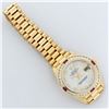 Image 5 : Rolex Ladies 18K Yellow Gold MOP Diamond & Ruby President Wristwatch
