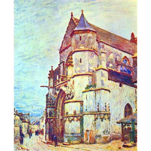 Alfred Sisley - Church of Moret, After the Rain