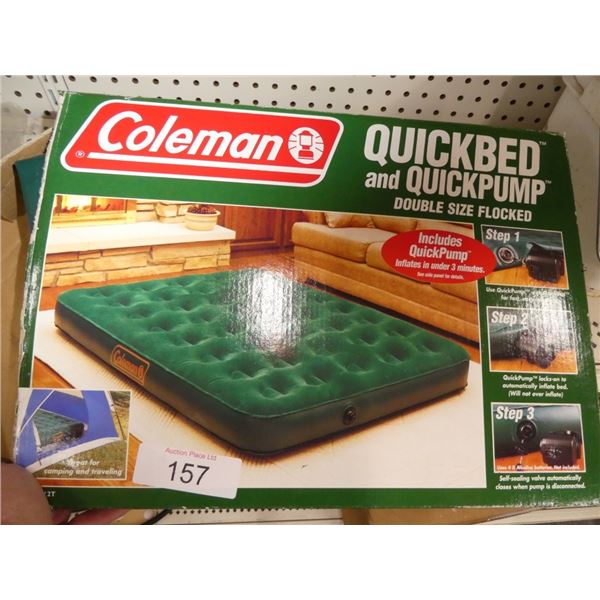 Coleman double air mattress & pump