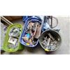 Image 1 : 3 BINS OF METAL OUTLET BOXES, JOIST HOLDERS & ELECTRICAL BOXES, ETC.