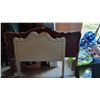 Image 1 : 2 ANTIQUE LOOK HEADBOARDS, BED FRAMES, METAL SHELF UNIT W/NO WOOD SHELVES ON IT, ETC.