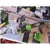 Image 2 : 2 GO WEED WACKERS, AS IS, GO CHAINSAW & 5 GO CHARGERS, 1 WORKING BATTERY & 1 NON-WORKING 56V LITHIUM