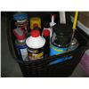 Image 2 : CRATE OF BRAKE FLUID, WD40, POWER STEERING FLUID, ETC.