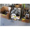 Image 1 : 3 BOXES OF ELECTRICAL, CASTORS, ETC.