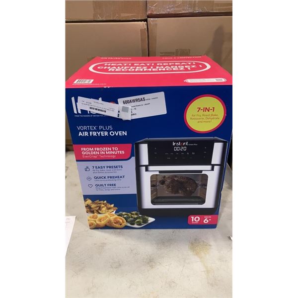 AS NEW INSTANT POT 10QT VORTEX PLUS AIR FRYER - TESTED WORKING, RETAIL $199