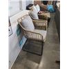 Image 2 : PAIR OF AS NEW FLOOR MODEL RATTAN CHAIRS W/ GREY CUSIONS - RETAIL $399