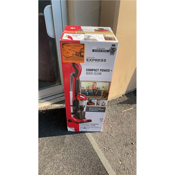 AS NEW ENDURA EXPRESS COMPACT BAGLESS UPRIGHT VACUUM - TESTED WORKING, RETAIL $149