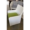 Image 5 : AS NEW FLOOR MODEL WHITE 5 PIECE OUTDOOR DINING TABLE W/ TEMPERED GLASS TOP, FULLY ASSEMABLED ALUMIN