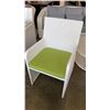 Image 6 : AS NEW FLOOR MODEL WHITE 5 PIECE OUTDOOR DINING TABLE W/ TEMPERED GLASS TOP, FULLY ASSEMABLED ALUMIN