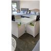 Image 7 : AS NEW FLOOR MODEL WHITE 5 PIECE OUTDOOR DINING TABLE W/ TEMPERED GLASS TOP, FULLY ASSEMABLED ALUMIN