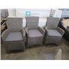Image 2 : 6 AS NEW FLOOR MODEL OUTDOOR DINNING CHAIRS W/ GREY CUSHIONS, ALUMINUM FRAME AND WATER PROOF - RETAI