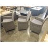 Image 8 : 6 AS NEW FLOOR MODEL OUTDOOR DINNING CHAIRS W/ GREY CUSHIONS, ALUMINUM FRAME AND WATER PROOF - RETAI