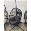 Image 1 : AS NEW FLOOR MODEL GREY SINGLE SWING CHAIR  - RETAIL $699