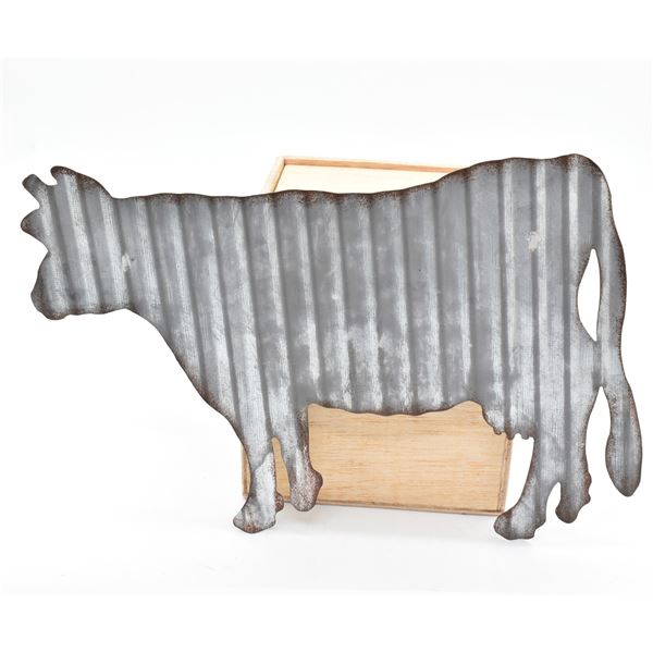 Metal Art Tin Cow