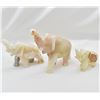 Image 2 : 3 Carved Alabaster Onyx Elephants