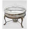Image 3 : Glass Pirex Chafing Dish Silver Plate Cover