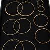 Image 3 : 6 Pair Gold and Silver Hoop Earrings