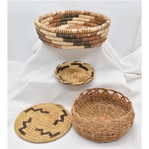 4 Ethnic Baskets Tohono O'odham Charokee African