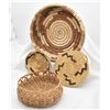Image 3 : 4 Ethnic Baskets Tohono O'odham Charokee African