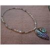Image 1 : Abalone Shell Pendant and Bead Necklace