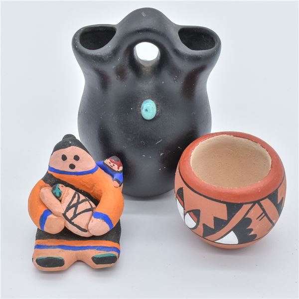 3 Pieces of Native American Pottery