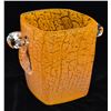 Image 1 : Orange Fused Glass Handled Square Ice Bucket