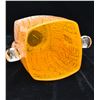 Image 3 : Orange Fused Glass Handled Square Ice Bucket