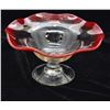 Image 2 : Amberina Viking Glass Footed Compote