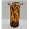 Image 2 : Tortoise Shall Tall Cylindrical Vase Hand Blown